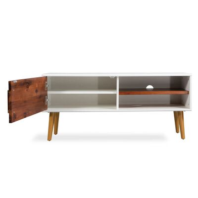 vidaXL TV stolek z masivního akáciového dřeva, 120 x 35 x 45 cm