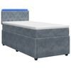 vidaXL Postel boxspring s matrac&iacute; s čelo Tmavě &scaron;ed&aacute; 90 x 190 cm Samet
