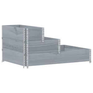 vidaXL 3patrov&yacute; vyv&yacute;&scaron;en&yacute; z&aacute;hon &scaron;ed&yacute; 120 x 80 cm masivn&iacute; borov&eacute; dřevo