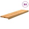 vidaXL N&aacute;&scaron;lapy na schody 4 ks světle hněd&eacute; 100x25x2 cm masivn&iacute; dub
