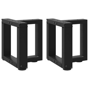 vidaXL Nohy konferenčn&iacute;ho stolku ve tvaru T, 2 ks, čern&eacute;, 30 x 25 x (30-31) cm, ocel