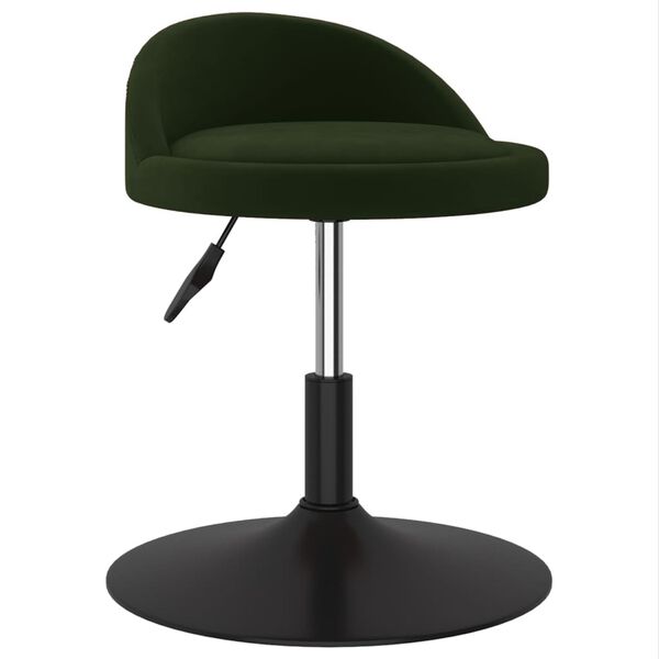 vidaXL Otočn&eacute; j&iacute;deln&iacute; židle 2 ks tmavě zelen&eacute; samet