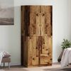 vidaXL Šatní skříň old wood 80 x 52 x 180 cm kompozitní dřevo