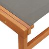 vidaXL Zahradní křeslo s podnožkou šedé masivní eukalyptus a textilen