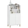 vidaXL Skř&iacute;ň highboard b&iacute;l&aacute; s vysok&yacute;m leskem 60 x 36 x 110 cm kompozit
