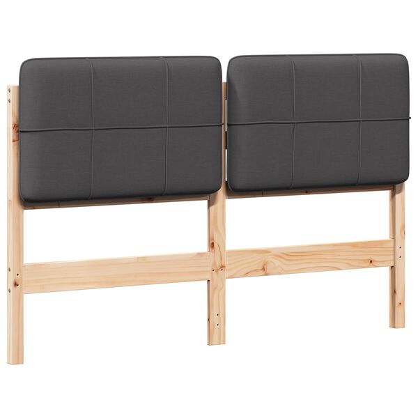 vidaXL Čalouněn&eacute; čelo postele s čelo Hněd&aacute; a tmavě &scaron;ed&aacute; 140 cm