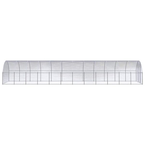vidaXL Venkovn&iacute; klec pro kuřata 3 x 12 x 2 m pozinkovan&aacute; ocel