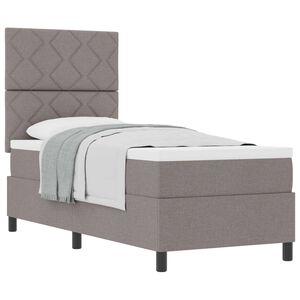 vidaXL Postel s boxspringem s čelo Taupe 80 x 200 cm textil