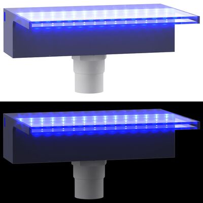 vidaXL Přelivový vodopád s RGB LED osvětlením akryl 30 cm