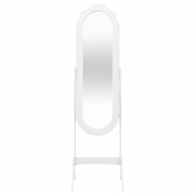 vidaXL Volně stojící zrcadlo bílé 45,5x47,5x160 cm kompozitní dřevo