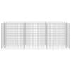 vidaXL Gabionov&yacute; vyv&yacute;&scaron;en&yacute; z&aacute;hon pozinkovan&aacute; ocel 270 x 50 x 100 cm