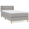 vidaXL Box spring postel s matrac&iacute; světle &scaron;ed&aacute; 90x200 cm textil