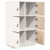 vidaXL Skříň highboard bílá 67 x 40 x 108,5 cm masivní borové dřevo