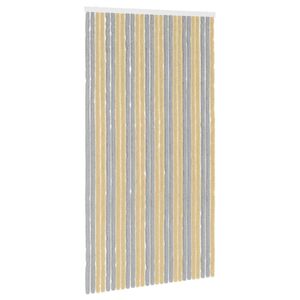 vidaXL Z&aacute;clona proti hmyzu Chenille &Scaron;ed&aacute; a b&eacute;žov&aacute; 118 x 220 cm 100% PP