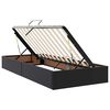 vidaXL Postel s &uacute;ložn&yacute;m prostorem a LED osvětlen&iacute;m Čern&aacute; 200 x 200 cm