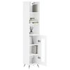 vidaXL Skř&iacute;ň highboard b&iacute;l&aacute; s vysok&yacute;m leskem 34,5x34x180 cm kompozit