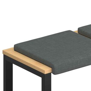 vidaXL Pol&scaron;t&aacute;ř na lavici 2 ks Textil Tmavě &scaron;ed&aacute; Hloubka 35 cm