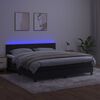 vidaXL Box spring postel s matrac&iacute; a LED čern&aacute; 160x200 cm samet