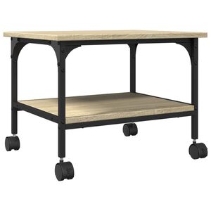 vidaXL Stojan na tisk&aacute;rnu 2patrov&yacute; dub sonoma 50 x 40 x 38 cm kompozit
