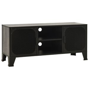 vidaXL TV skř&iacute;ňka &scaron;ed&aacute; 105 x 36 x 47 cm kov a MDF