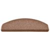 vidaXL Schodov&eacute; rohože 30 ks 65 x 24 x 4 cm hněd&eacute;, půlkulat&eacute;, velk&eacute;