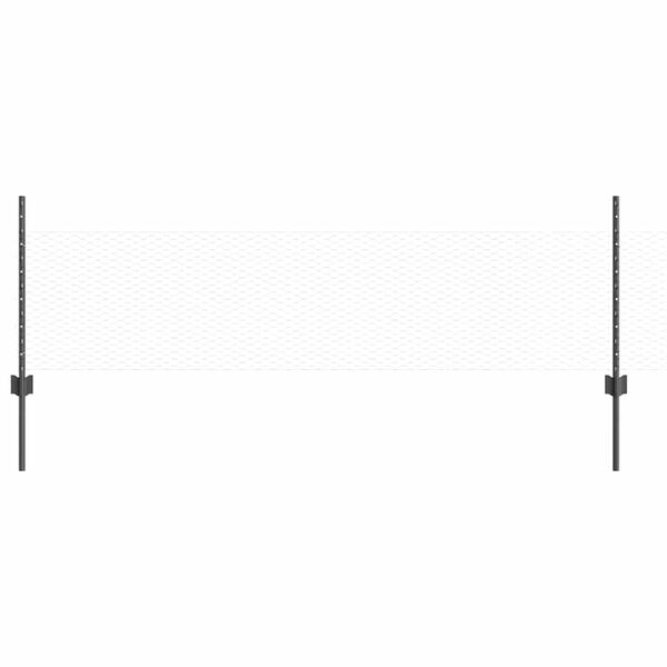 vidaXL Plot s sloupkem &Scaron;ed&aacute; 0,5 x 100 m Ocel a PVC
