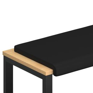 vidaXL Pol&scaron;t&aacute;ř na lavici Uměl&aacute; kůže Čern&aacute; Hloubka 35 cm