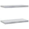 vidaXL N&aacute;stěnn&eacute; police 2 ks 50 x 23,5 cm stř&iacute;brn&eacute; nerezov&aacute; ocel