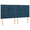 vidaXL Box spring postel s matrac&iacute; tmavě modr&aacute; 180x200 cm samet