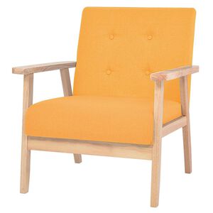 vidaXL Křeslo žlut&eacute; textil