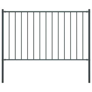 vidaXL Plotov&yacute; panel Woerden se sloupky ocelov&yacute; 1,7x0,75 m antracitov&yacute;