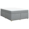 vidaXL Box spring postel s matrac&iacute; světle &scaron;ed&aacute; 160 x 200 cm textil