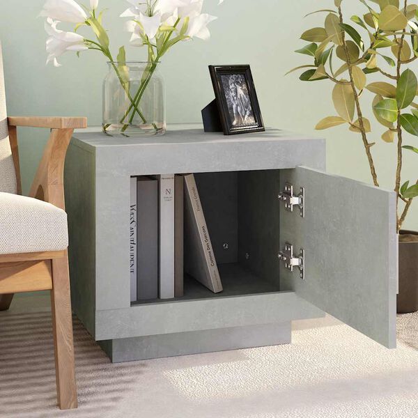 vidaXL Konferenčn&iacute; stolek betonově &scaron;ed&yacute; 51x50x45 cm kompozitn&iacute; dřevo