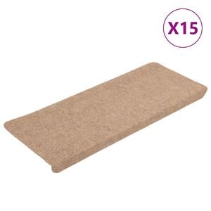 vidaXL Samolepic&iacute; n&aacute;&scaron;lapy na schody 15 ks 65x24,5x3,5 cm b&eacute;žov&eacute;