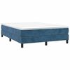 vidaXL Box spring postel s matrac&iacute; tmavě modr&aacute; 140x200 cm samet