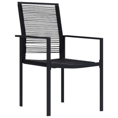 vidaXL Zahradní židle 4 ks PVC ratan černé