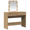 vidaXL Kosmetick&yacute; stůl Artisanov&yacute; dub 100 x 40 x 130 cm