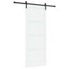 vidaXL Posuvn&eacute; dveře 93 x 232 cm Kompozitn&iacute; dřevo B&iacute;l&aacute; a čern&aacute;