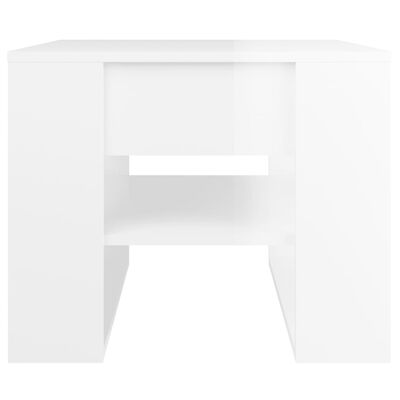vidaXL Konferenční stolek lesklý bílý 55,5x55x45 cm kompozitní dřevo