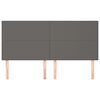 vidaXL Čelo postele &scaron;ed&eacute; 160x5x118/128 cm uměl&aacute; kůže