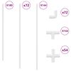 vidaXL PVC trubka 29 pcs B&iacute;l&aacute; PP a PE