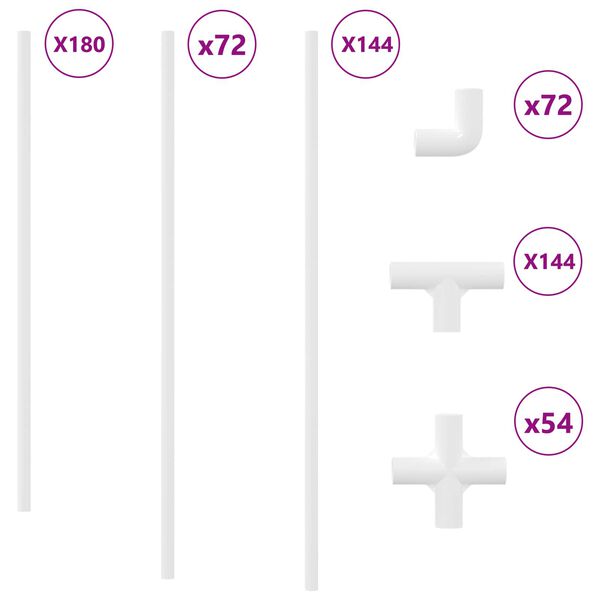 vidaXL PVC trubka 29 pcs B&iacute;l&aacute; PP a PE