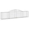 vidaXL Klenut&yacute; gabionov&yacute; ko&scaron; 300x30x60/80 cm pozinkovan&eacute; železo