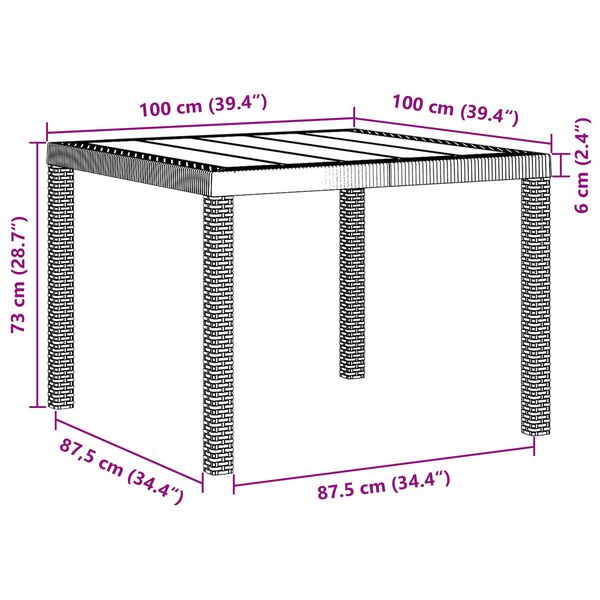 vidaXL Zahradn&iacute; j&iacute;deln&iacute; souprava 3 pcs Antracit Polypropylen