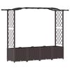 vidaXL Vyv&yacute;&scaron;en&yacute; z&aacute;hon s trel&aacute;ž&iacute; a střechou Hněd&aacute; 204 x 40 x 138 cm PP