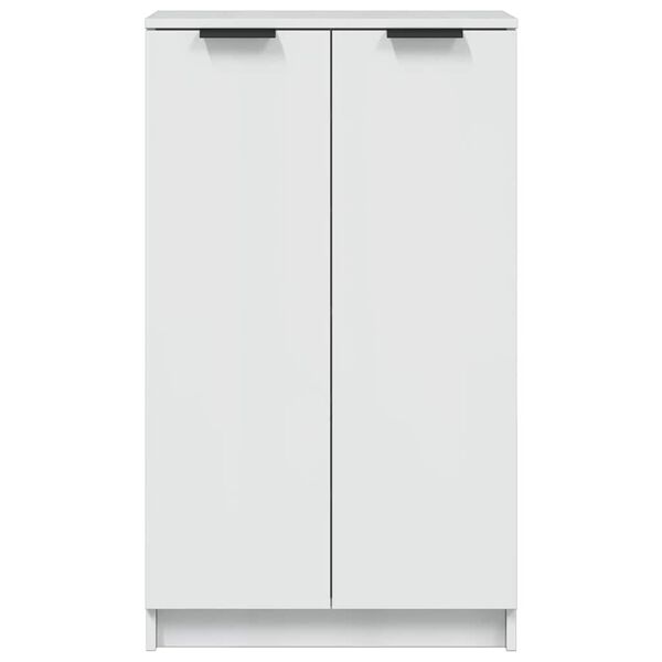 vidaXL Botn&iacute;k b&iacute;l&yacute; s vysok&yacute;m leskem 59 x 35 x 100,5 cm kompozitn&iacute; dřevo