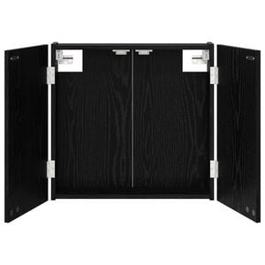 vidaXL Skř&iacute;ň na terče Čern&yacute; dub 56 x 12 x 53,5 cm Kompozitn&iacute; dřevo