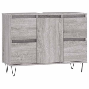 vidaXL Koupelnov&aacute; skř&iacute;ňka &scaron;ed&aacute; sonoma 80 x 33 x 60 cm kompozitn&iacute; dřevo