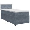 vidaXL Postel boxspring s matrac&iacute; s čelo Tmavě &scaron;ed&aacute; 90 x 190 cm Samet