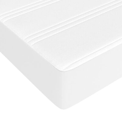 vidaXL Box spring postel s matrací bílá 80 x 200 cm umělá kůže